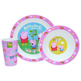 Argos Peppa Pig Kids Plastic Dinner Set Pink 3 Piece- Buy online at McGrocer