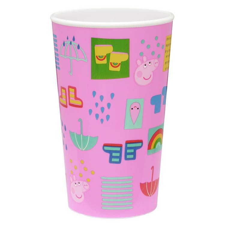 Peppa Pig plastic dinner set pink plate bowl tumbler, UK version