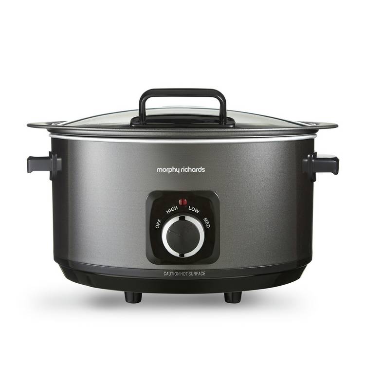 Morphy Richards 6.5L hinged lid slow cooker black - British product