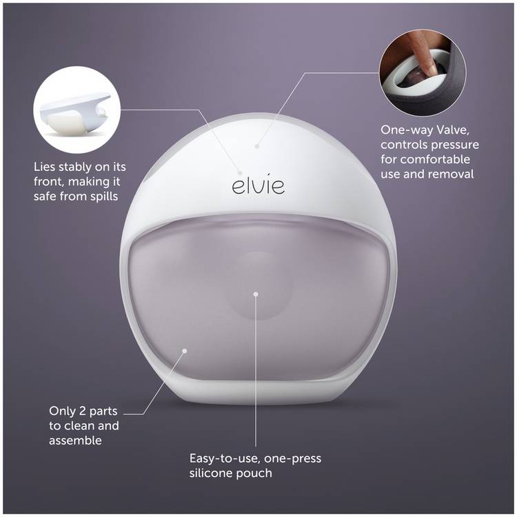 Elvie Curve manual silicone breast pump (British brand)
