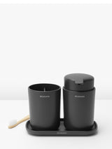 Next Brabantia Set of 3 Dark Grey Bathroom Accessories- Buy online at McGrocer
