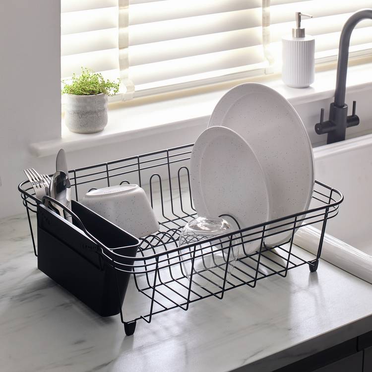 Habitat large wire dish drainer black - British product