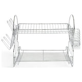 Argos Home 2-tier wire dish drainer silver (British brand)