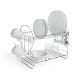 Argos Home 2-tier wire dish drainer silver (British brand)