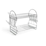 Argos Home 2-tier wire dish drainer silver (British brand)