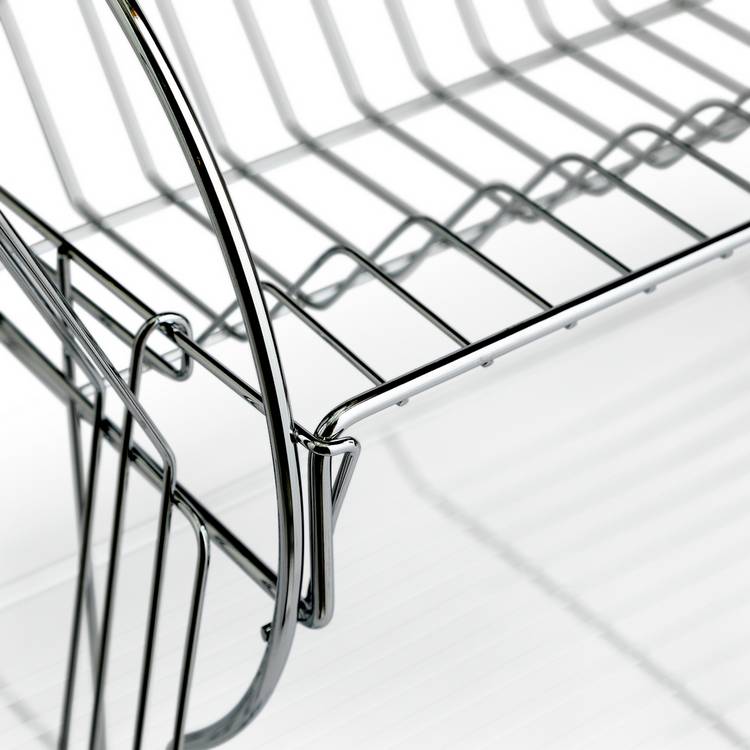 Argos Home 2-tier wire dish drainer silver (British brand)