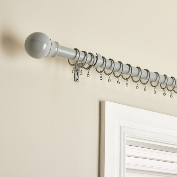 Argos Home grey extendable curtain pole 110-300cm - British product