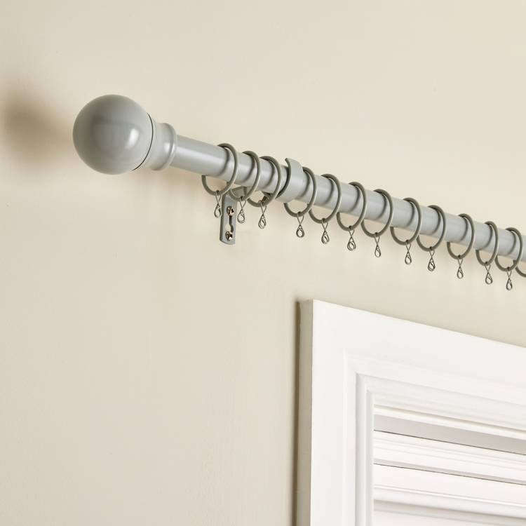 Argos Home grey extendable curtain pole 110-300cm - British product