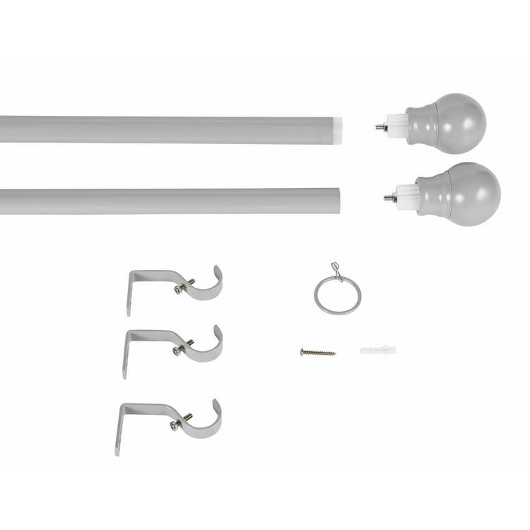 Argos Home grey extendable curtain pole 110-300cm - British product