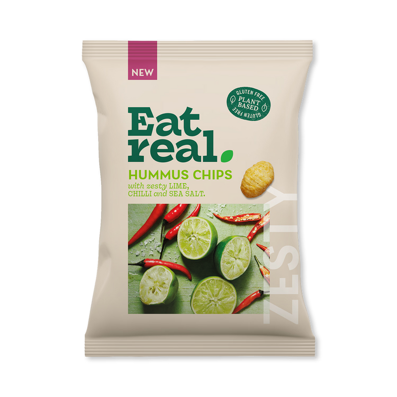 Eat Real hummus chips chilli lime sea salt 110g - British product