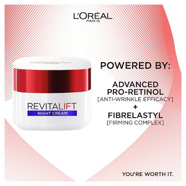 L'Oréal Paris Revitalift Night Cream 50ml (British brand)