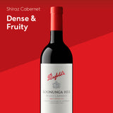 Penfolds red wine Shiraz Cabernet 750ml, imported from the UK