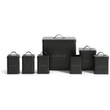 Habitat carbon steel storage set black 7 piece - British product