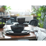 Argos Habitat Preto 12 Piece Stoneware Dinner Set - Black- Buy online at McGrocer