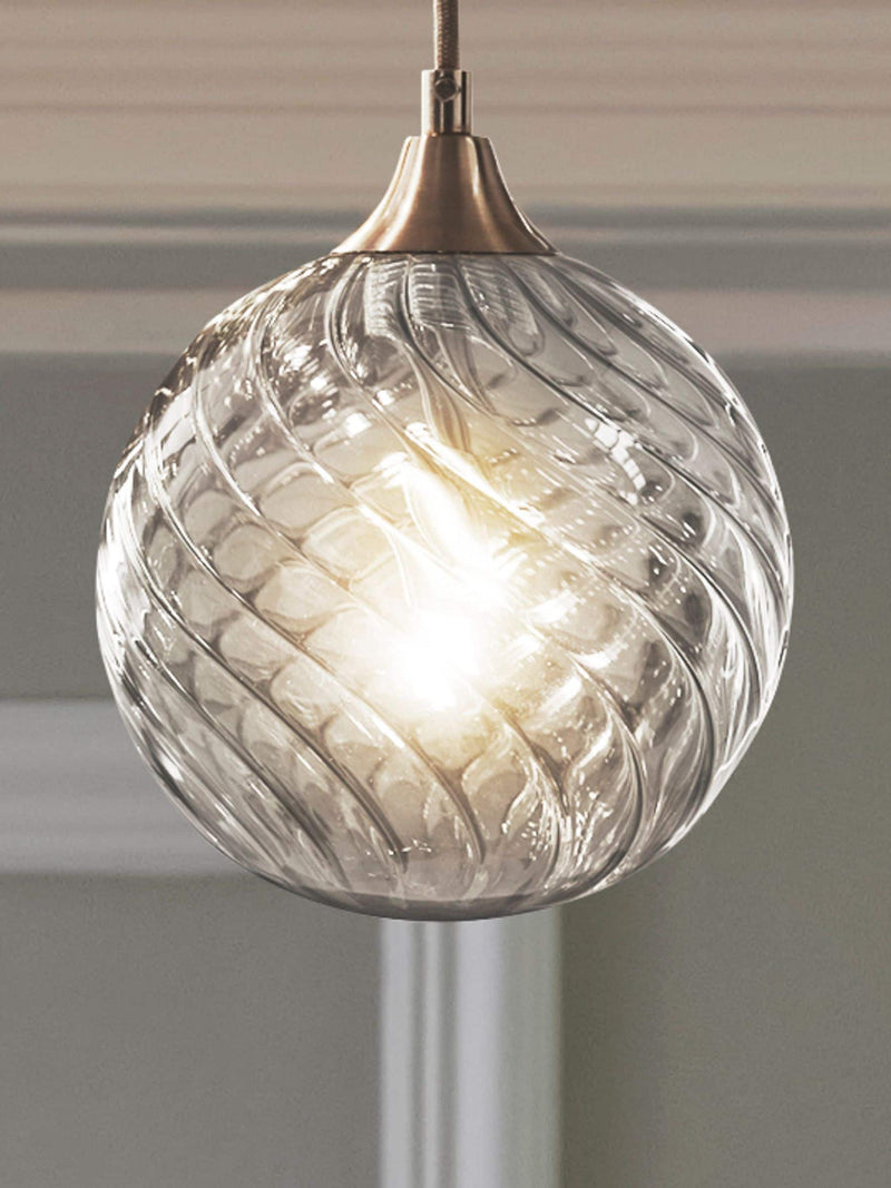 Freya small clear glass shade for pendant (British brand)