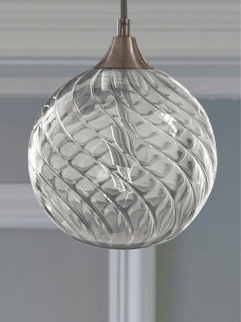 Freya small clear glass shade for pendant (British brand)