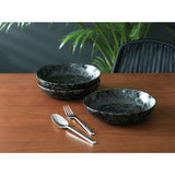 Habitat Preto black stoneware pasta bowls 4-piece - British product