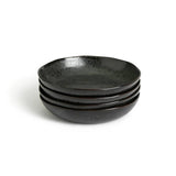 Habitat Preto black stoneware pasta bowls 4-piece - British product