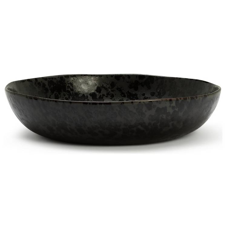 Habitat Preto black stoneware serving bowl - British product