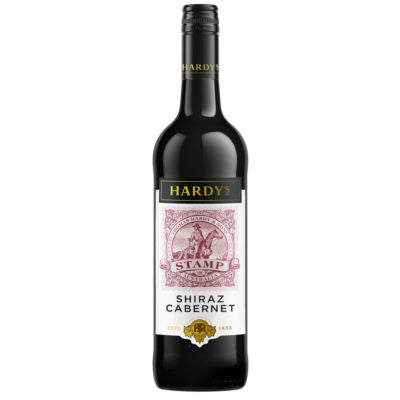Hardys Stamp Shiraz Cabernet red wine 75cl, UK version