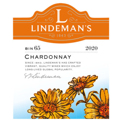 Lindeman's Chardonnay white wine 750ml, UK version