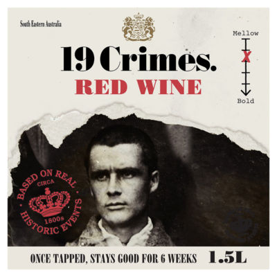 19 Crimes Red Wine 1.5L imported from the UK
