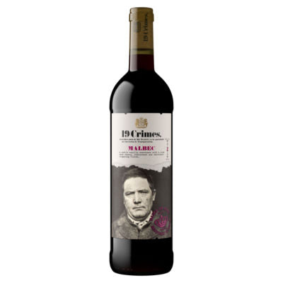ASDA 19 Crimes Malbec Red Wine Dark Fruit Flavour 750ml- Buy online at McGrocer