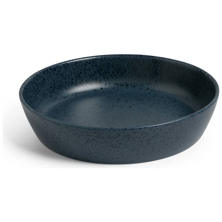 Habitat blue matte stoneware pasta bowls set of 4 - (British brand)