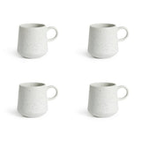 Habitat Addison set of 4 speckled stoneware mugs white (British brand)