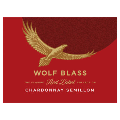 Wolf Blass white wine Chardonnay Semillon 750ml (British brand)