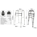 Aidapt aluminium folding walking frame adjustable height, imported from the UK
