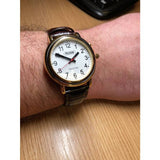 Ravencourt talking analogue watch brown croc strap - British brand