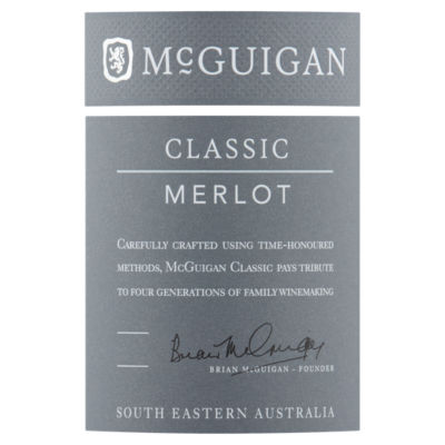 McGuigan Classic Merlot red wine 75cl, imported from the UK