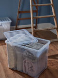 Wham clear plastic storage boxes 80L set of two (British brand)