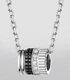 Boucheron Quatre Black Edition pendant necklace white gold black PVD diamonds (British brand)