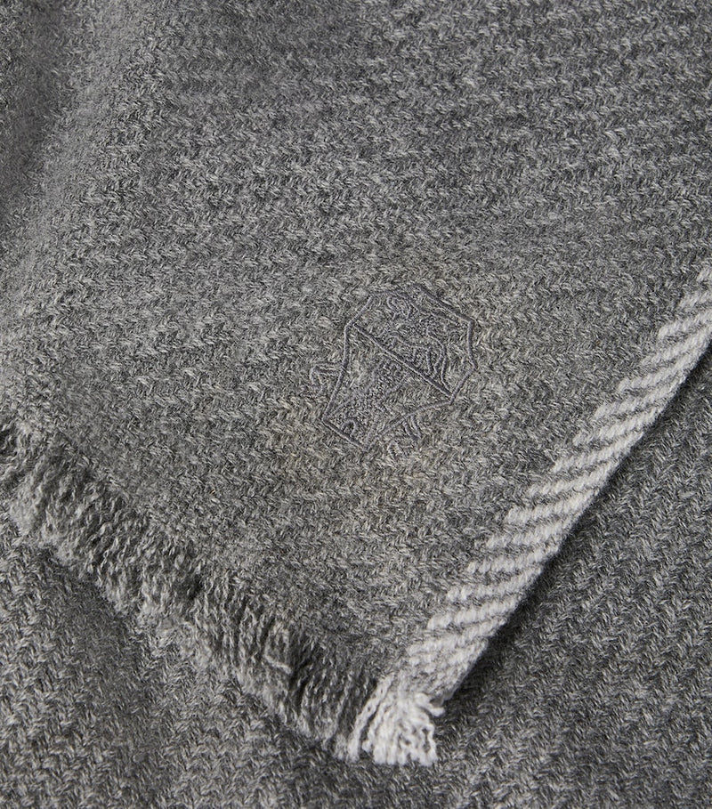 Brunello Cucinelli cashmere fringe-trim scarf 48cm x 170cm (British brand)