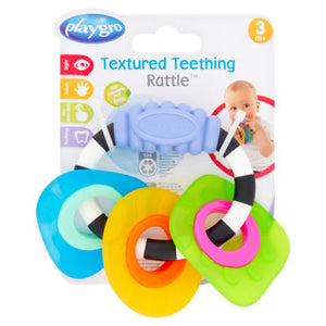 Playgro Textured Teething Rattle 3m+ Infant Teether