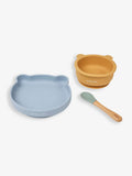 JoJo Maman Bébé Blue My First Silicone Mealtime Bear Set