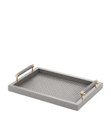 Harrods Riviere Leather Woven Diana Tray 46cm x 31cm- Buy online at McGrocer
