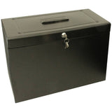 Argos Cathedral Foolscap Metal File Box Black 30x43x22cm- Buy online at McGrocer