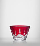Waterford Lismore Red Crystal Votive Holder, 6cm x 9.5cm (British brand)