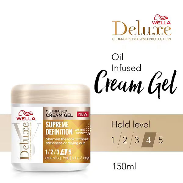 Wella Deluxe Supreme Definition Cream Gel 150ml (British brand)