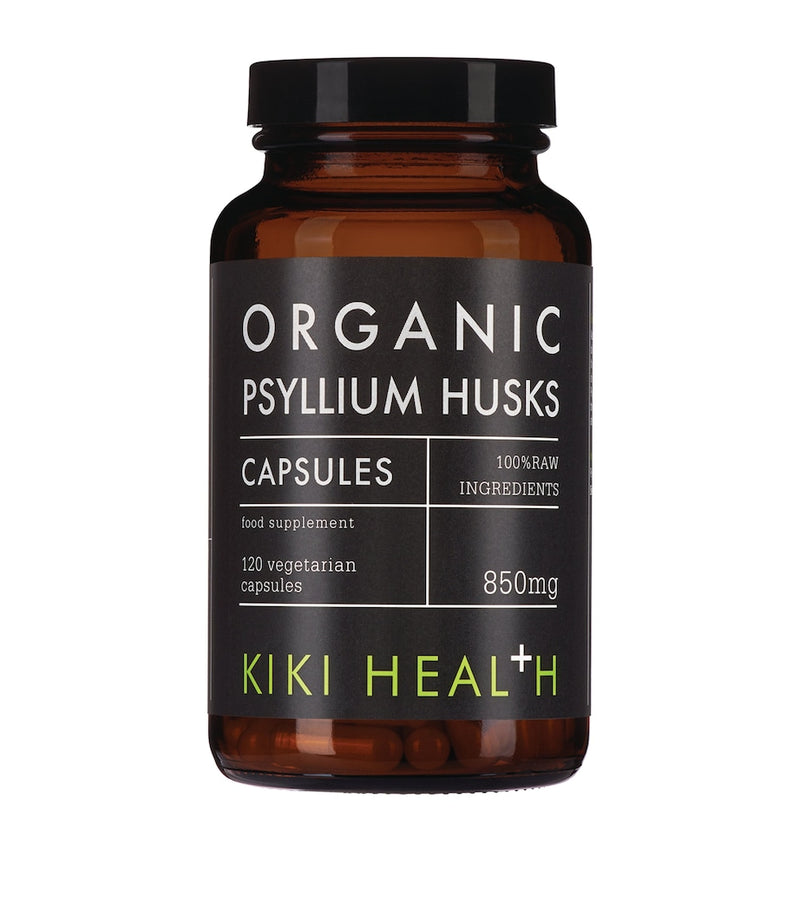 Kiki Health organic psyllium husks vegicaps 120 capsules, UK version