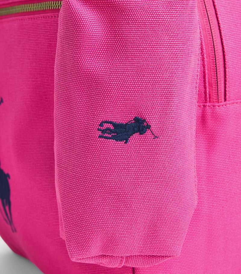 Ralph Lauren canvas kids backpack with Polo Pony embroidery (British brand)