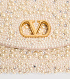 Valentino Garavani beaded vain soft shoulder bag, imported from the UK