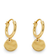 Harrods Monica Vinader Mini Gold Vermeil MV Siren Muse Disc Huggie Earrings 1cm- Buy online at McGrocer