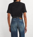 Victoria Beckham leather B-buckle belt - British product