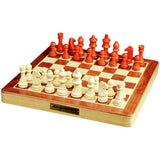 Garry Kasparov wooden chess set with folding board (British brand)