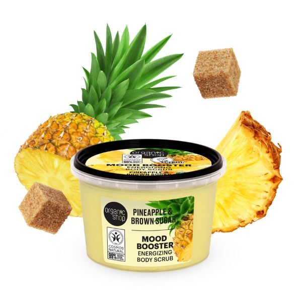 Organic Shop Pineapple Body Scrub 250ml, imported from the UK
