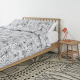 Argos Habitat Jungle Cotton Standard Pillowcase Pair - White & Black (75x50cm)- Buy online at McGrocer